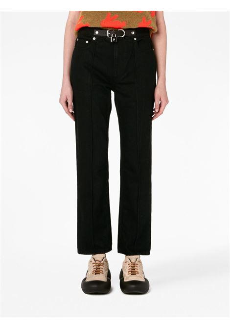 Black padlock-detail slim-fit jeans - women JW ANDERSON | DT0075PG1334999